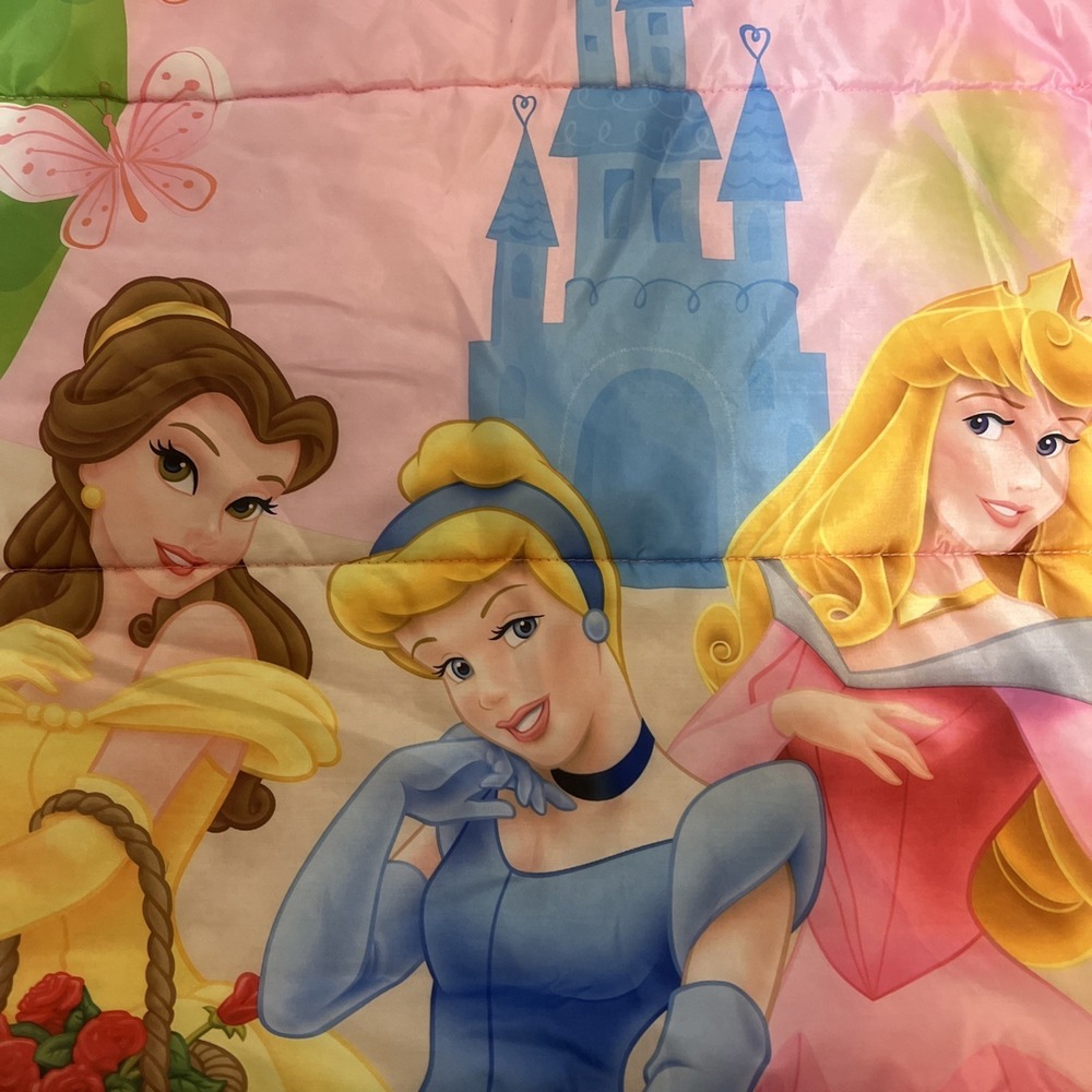Disney‎ Princess Kids Sleeping Bag Pink Aurora Belle Cinderella Sleeping Beauty